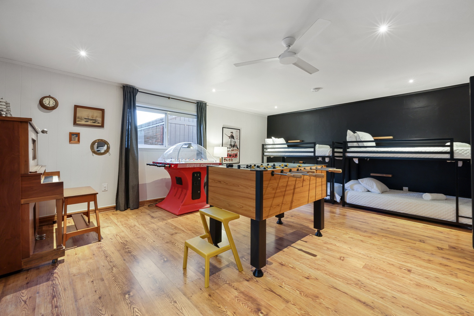 Bedroom 4: Two Bunk Beds combined with game room