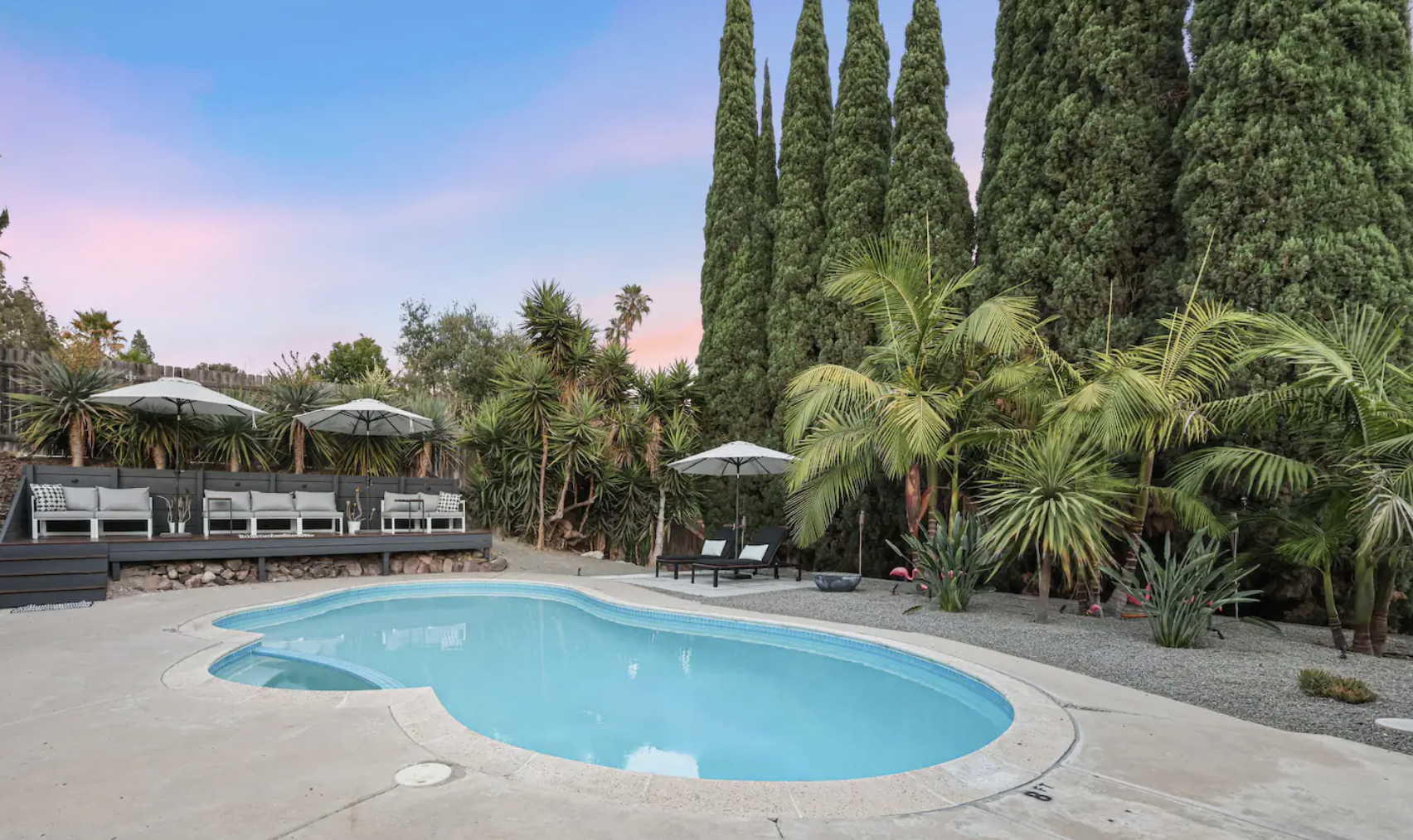 Pool (non heated) with built in Hot Tub`