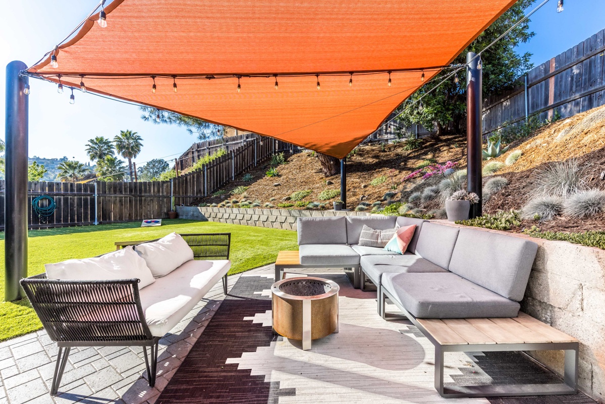 Soak in the sun or relax in the covered patio lounge area