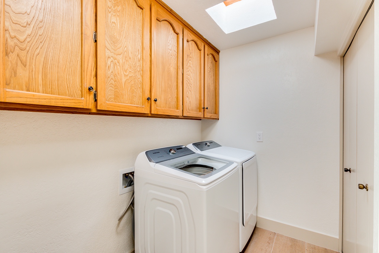 Washer and Dryer are available. Complimentary detergent available