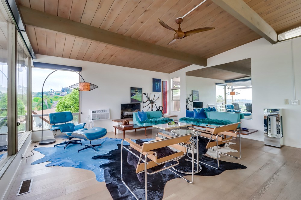 Formal living room with panoramic views