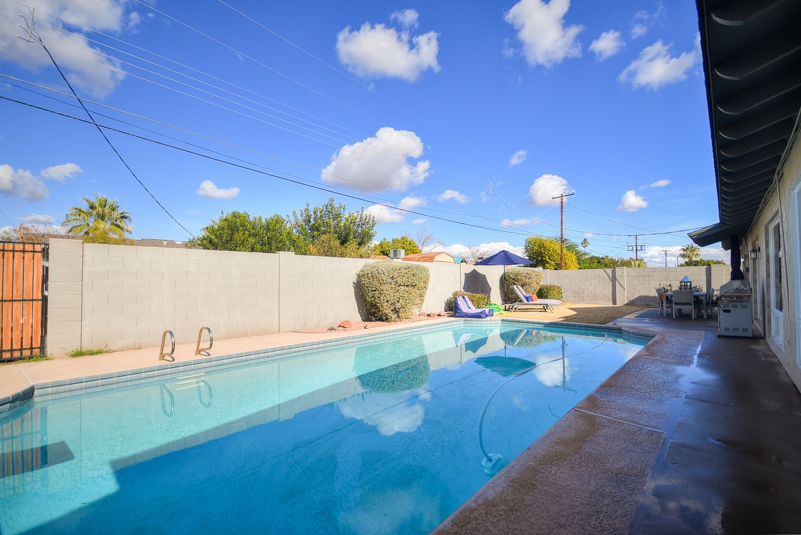 Private backyard Pool (Heated during winter months, included in nightly rate)