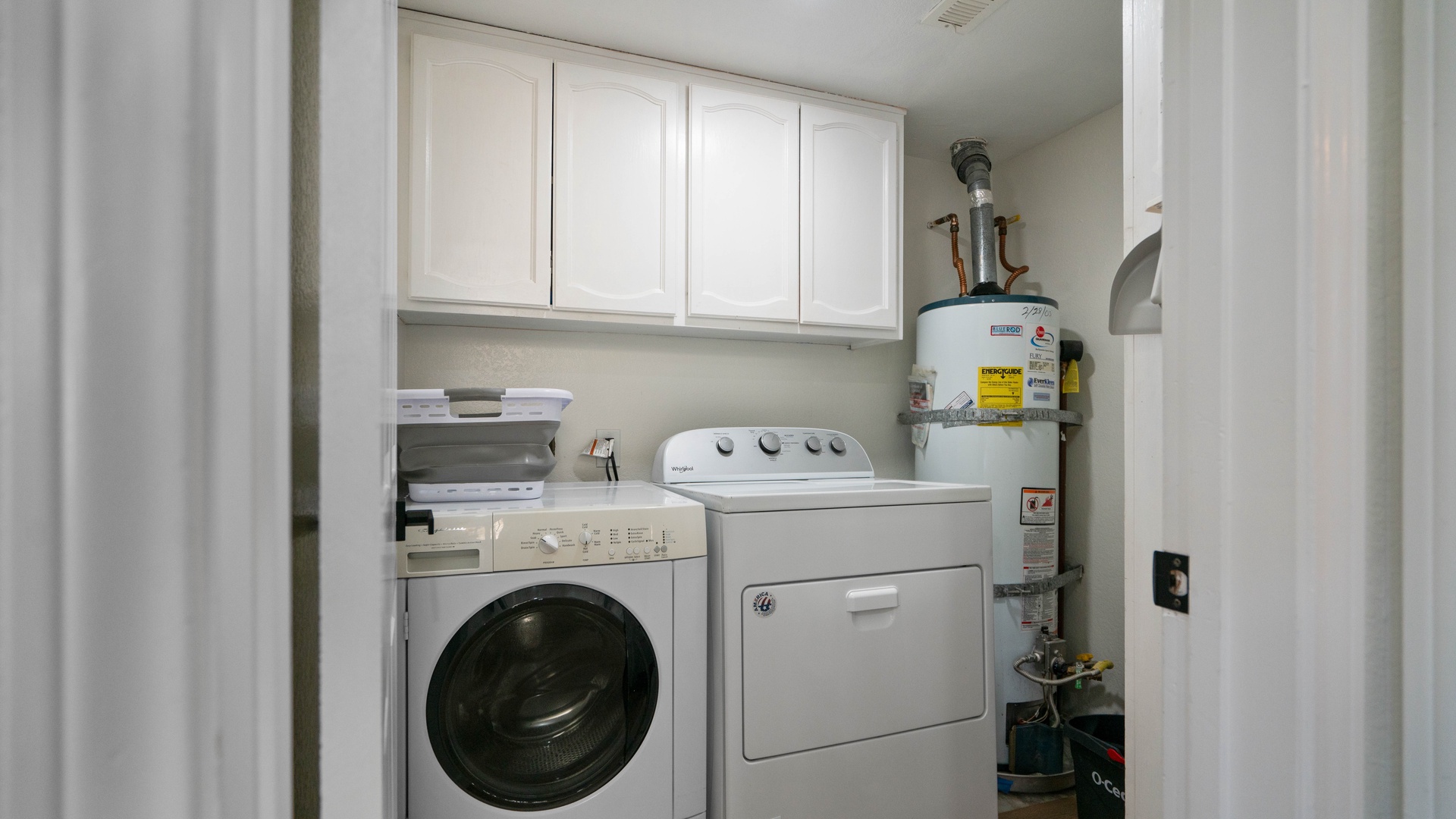 Washer and dryer with complimentary detergent