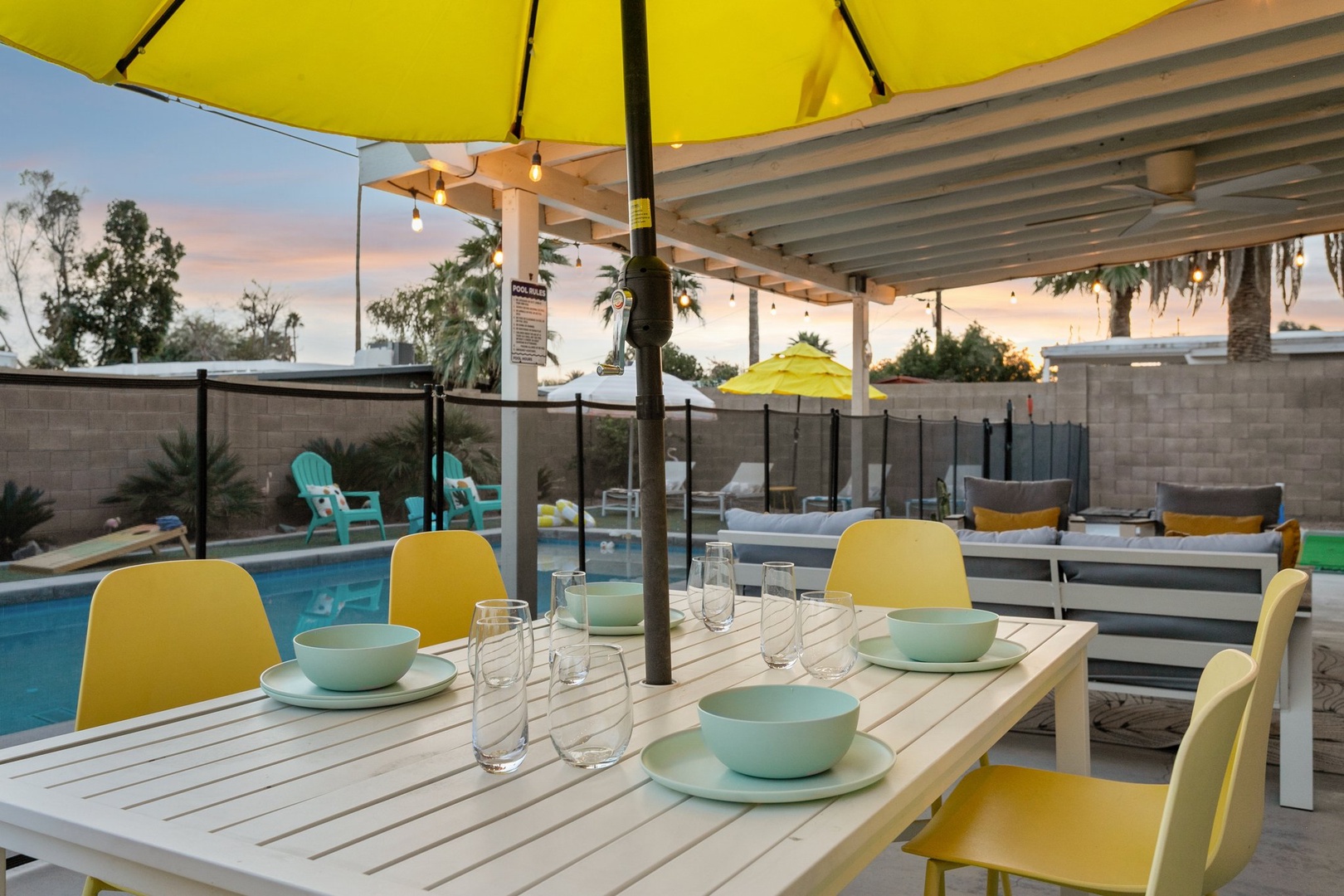 Resort-style backyard