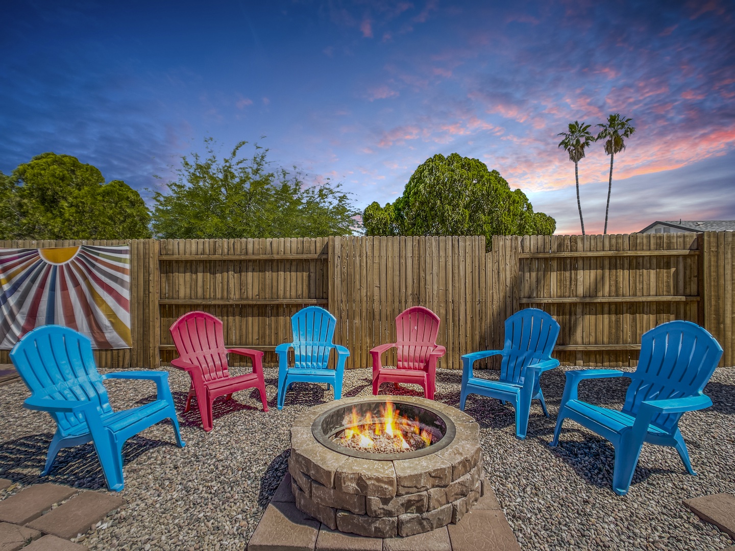Firepit with ample seating