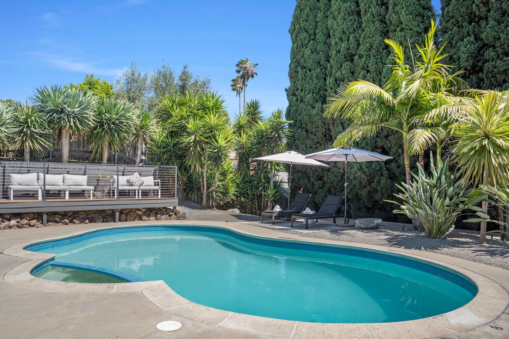 MCM Retreat w/ Pool & Spa | Lush, Quiet, Central