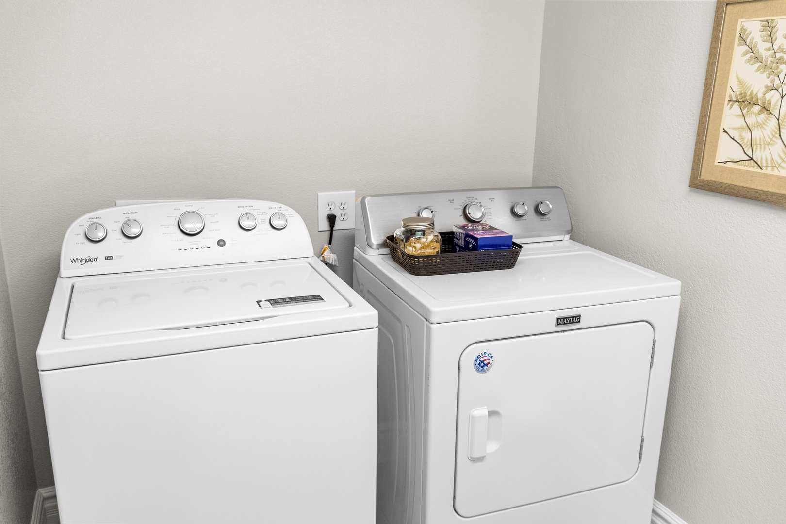 Keep your vacation wardrobe fresh with your own in-unit washer and dryer, complete with complimentary laundry supplies for ultimate convenience.