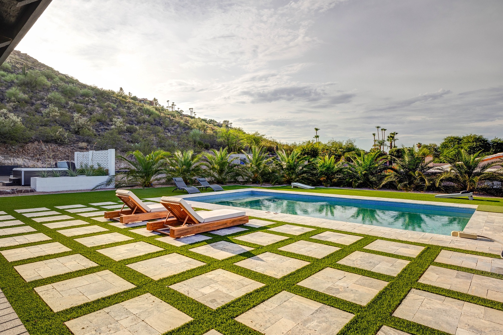 Poolside lounging happens here.