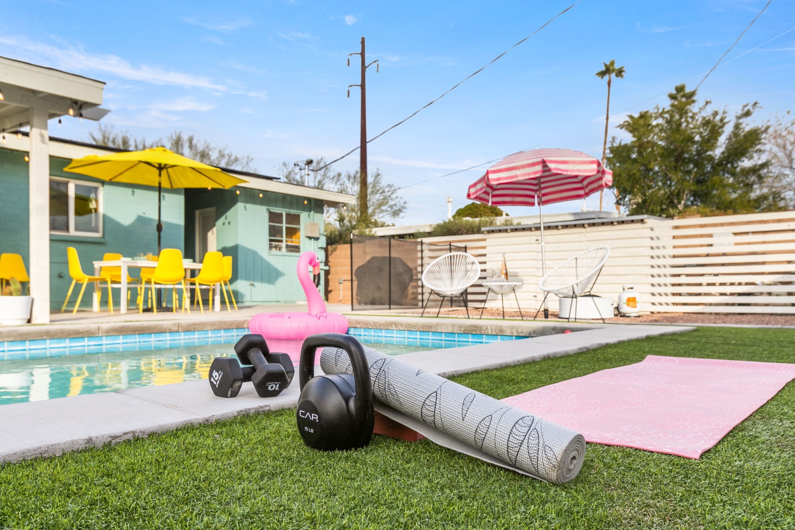 Fitness equipment available to guests