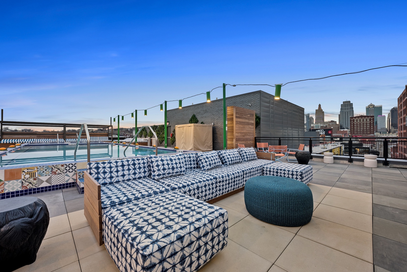 Outdoor Rooftop Loung at the KC Club
