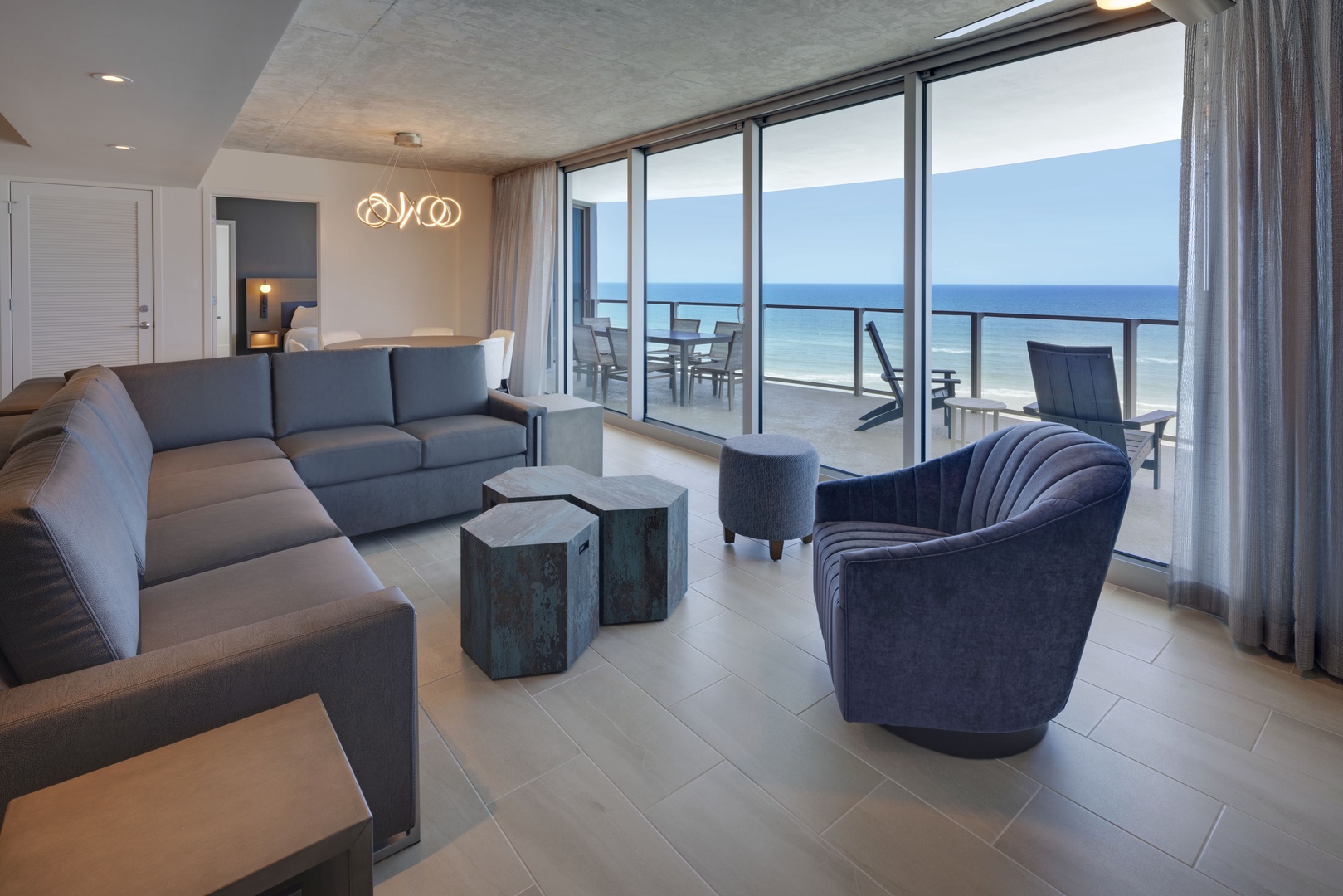 Coastal Relaxation: Unwind in the Open Living Space Overlooking the Atlantic