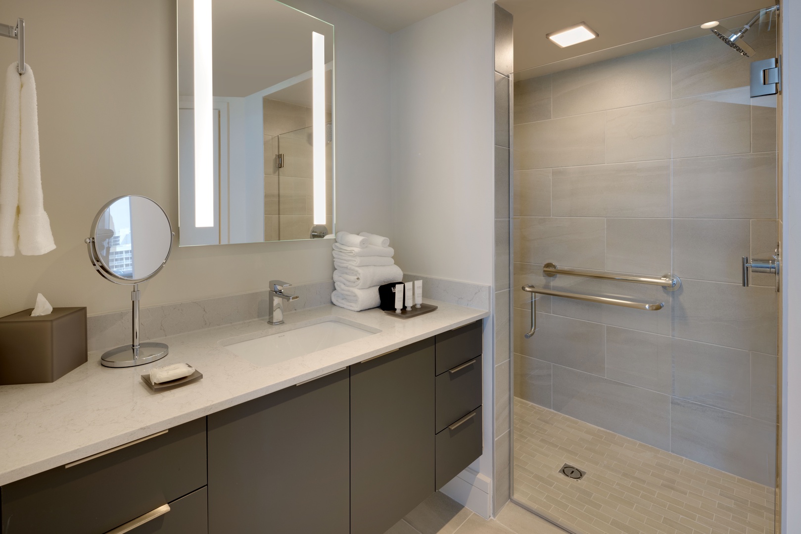 Indulgent Soak: Enjoy a Relaxing Bath in Your Modern and Chic Bathroom
