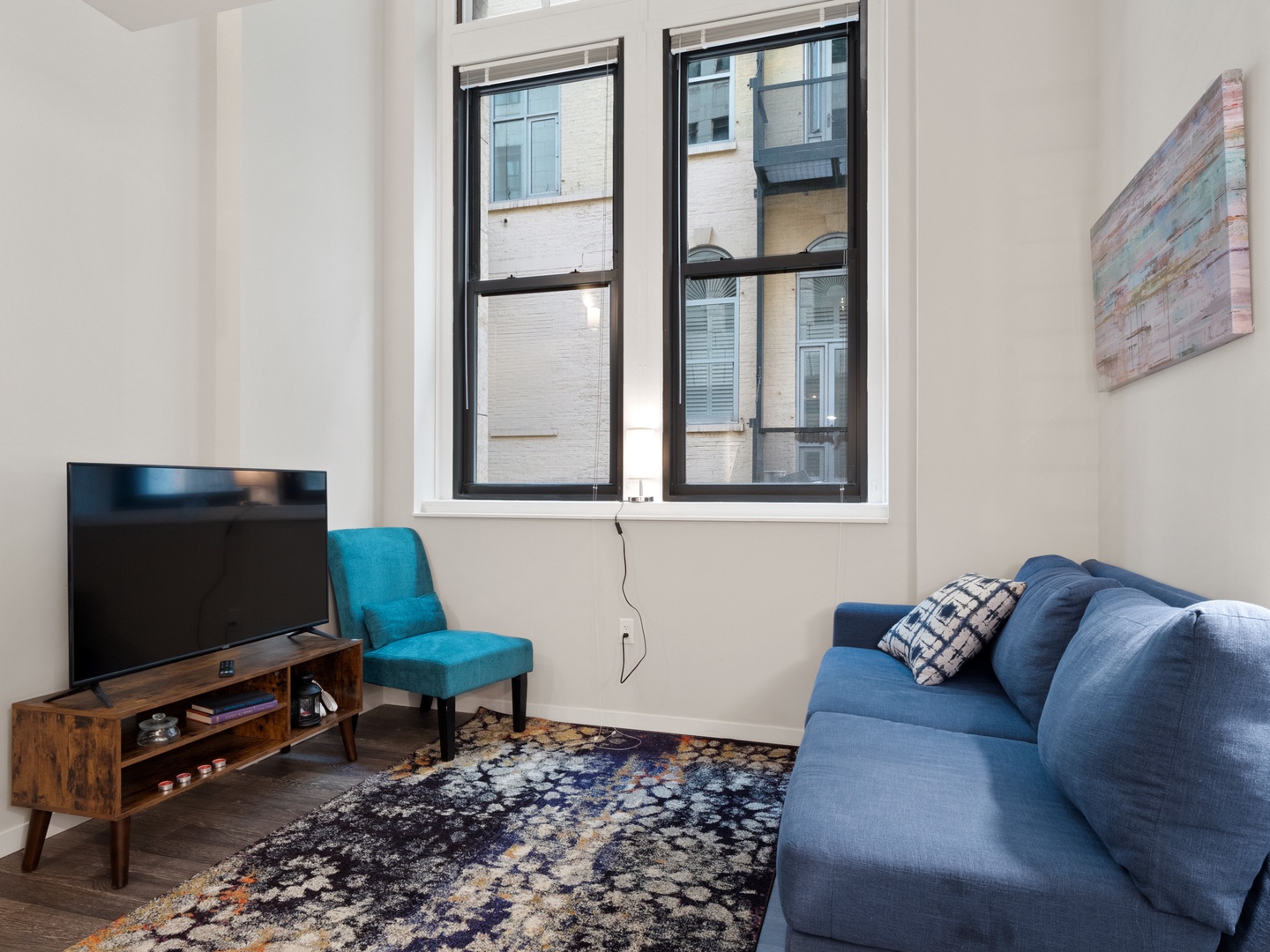 Relax and unwind in this serene and peaceful living room
