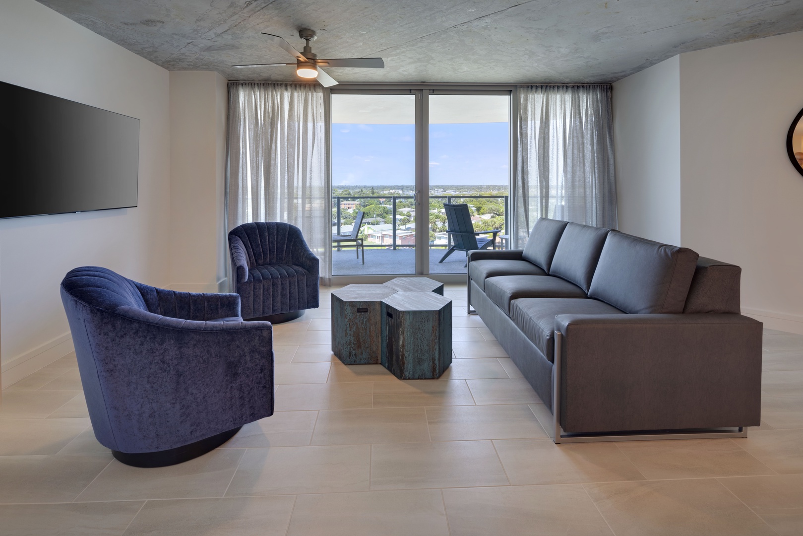 City Views and Comfort: Enjoy the Best of Both Worlds in the Living Room