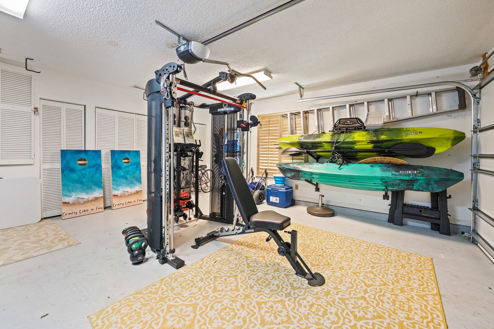 Fitness Center, Kayaks, Beach Equipment and Corn Hole