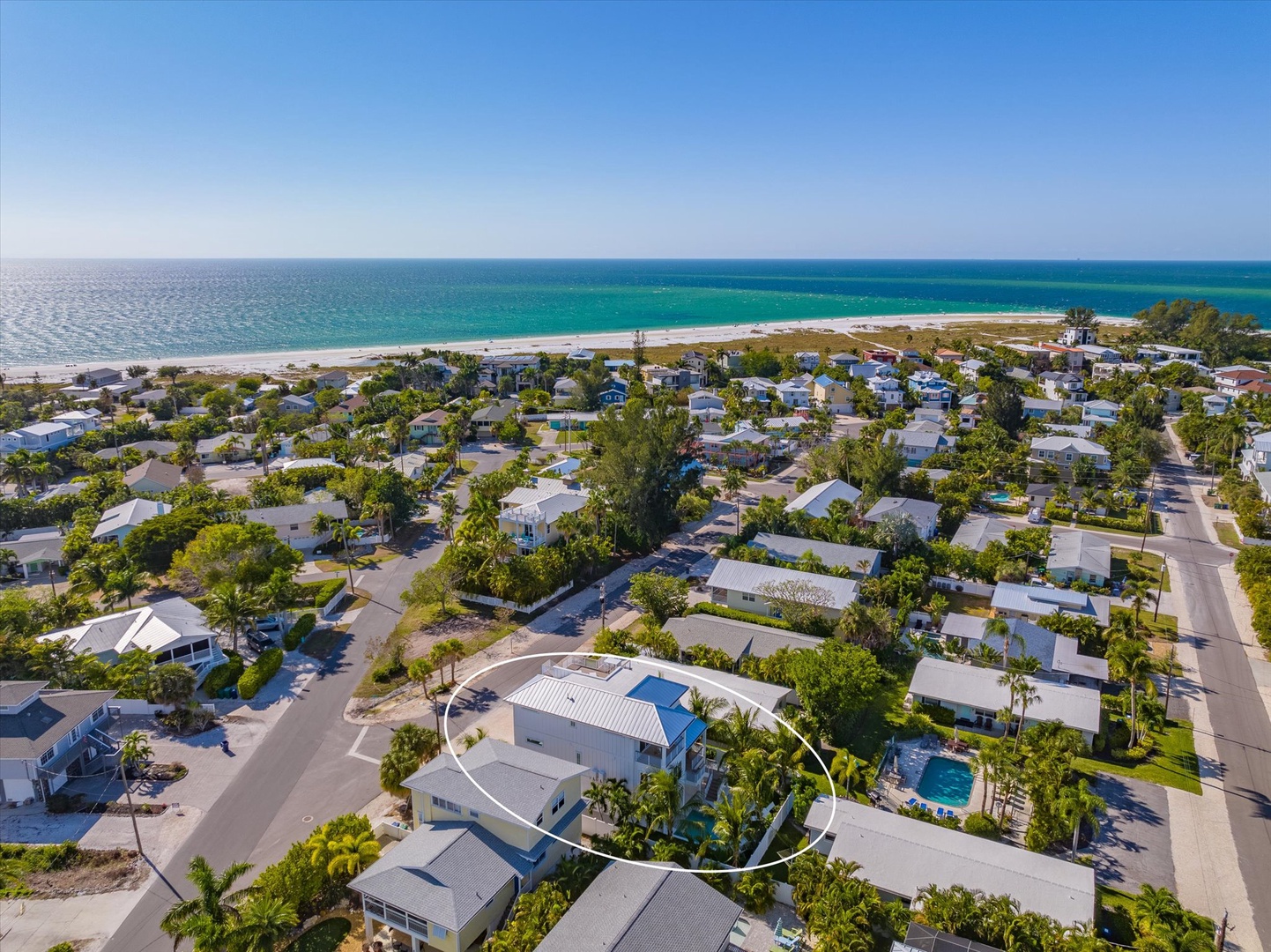 Short walk to Bean Point Beach on Anna Maria Island