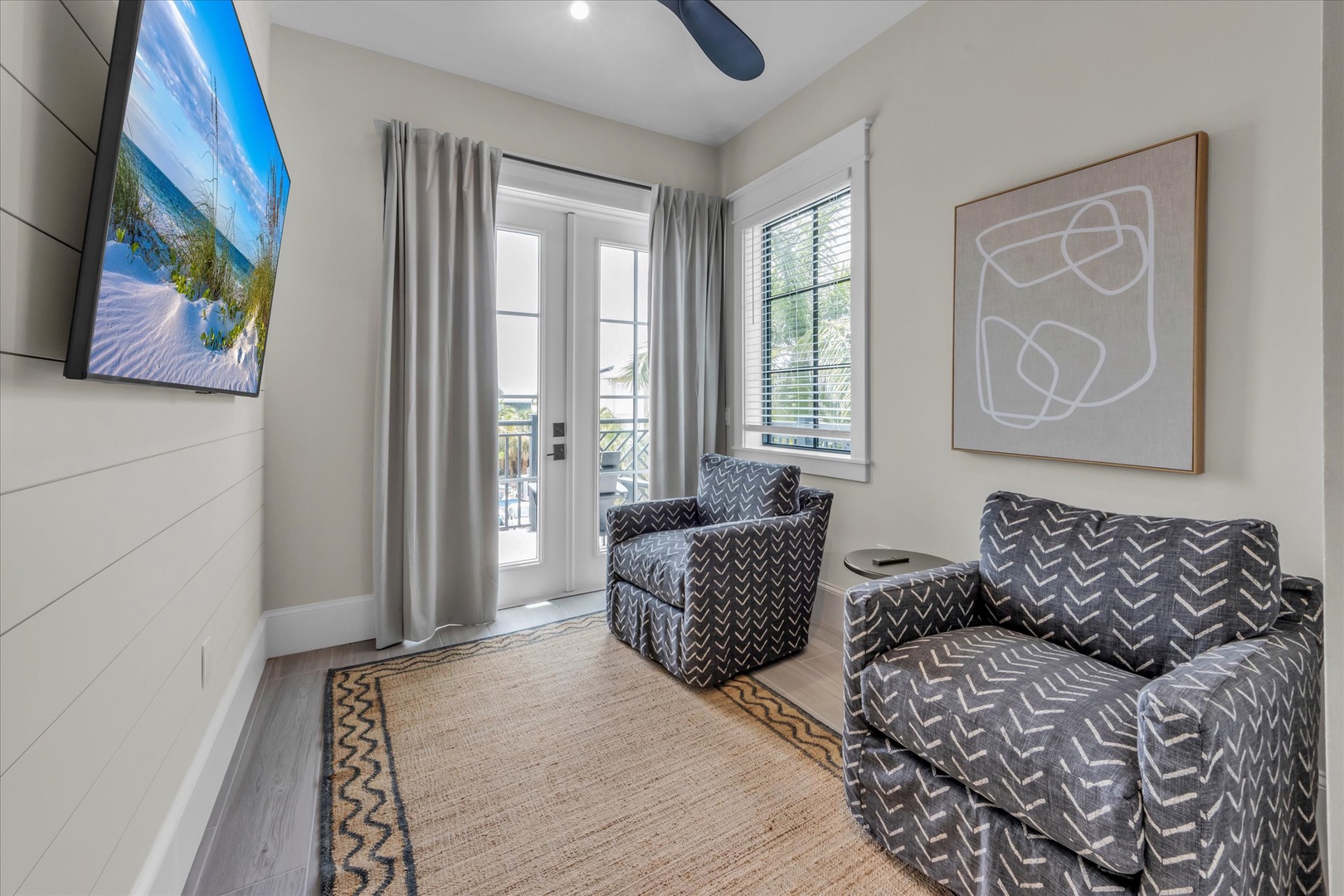 Upstairs Seating Area with TV