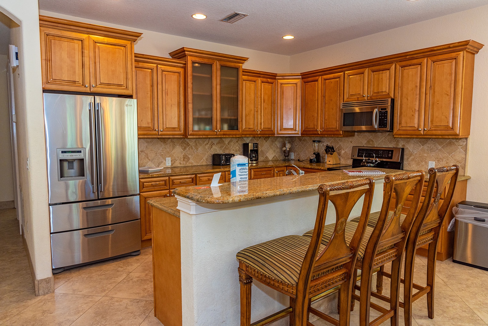 Fully stocked kitchen