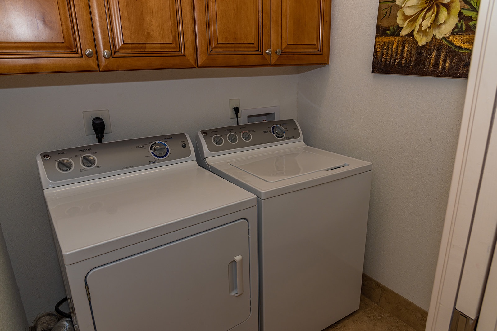 Full size washer and dryer on main floor