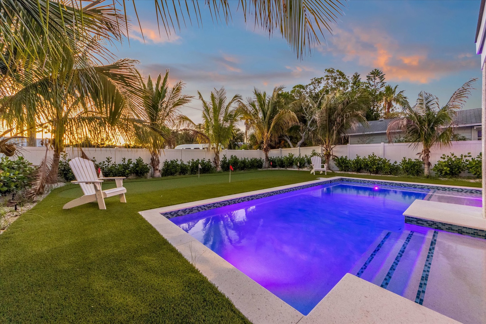 Private Pool at twilight