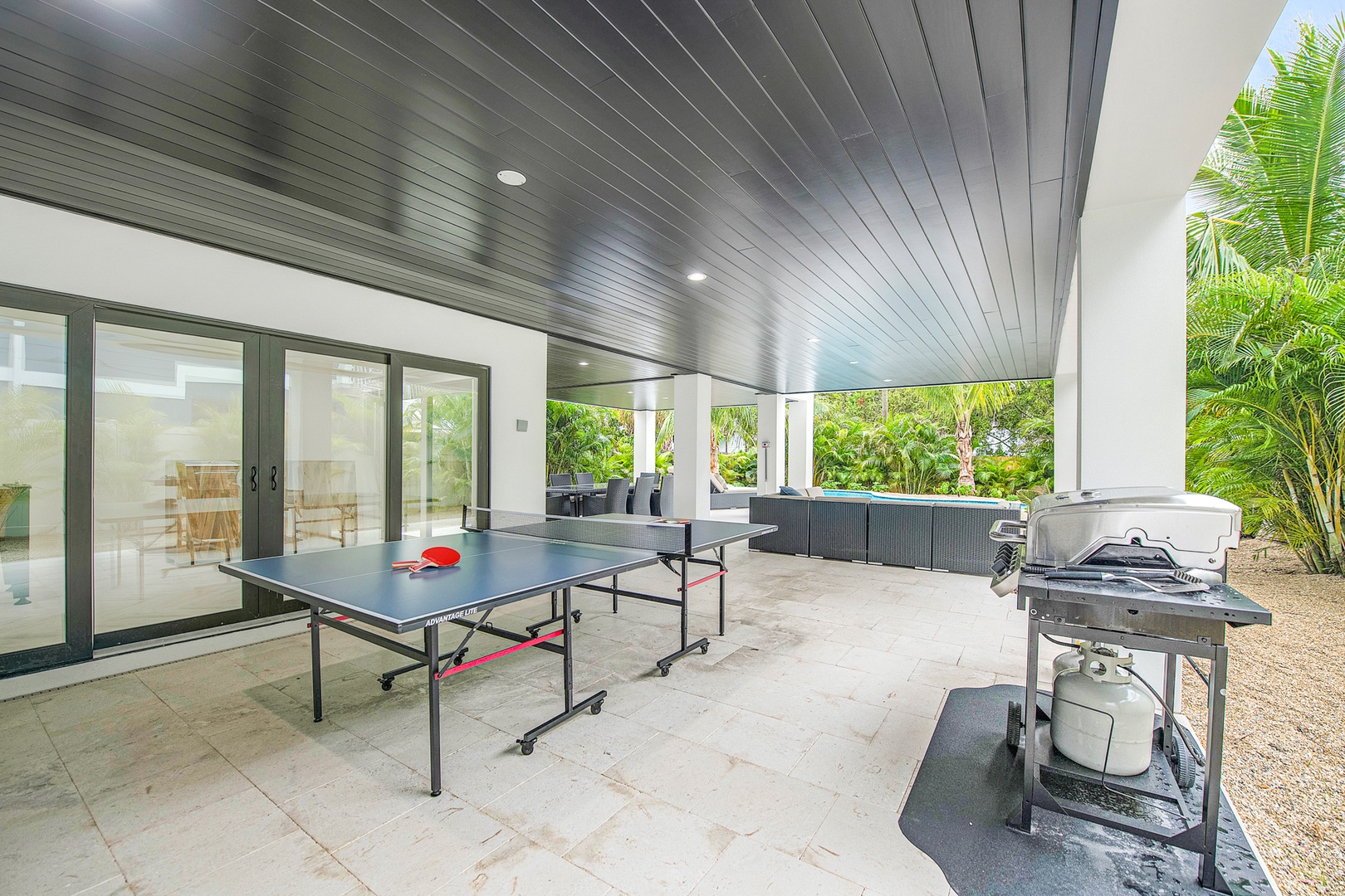 Ping Pong Table and BBQ Grill