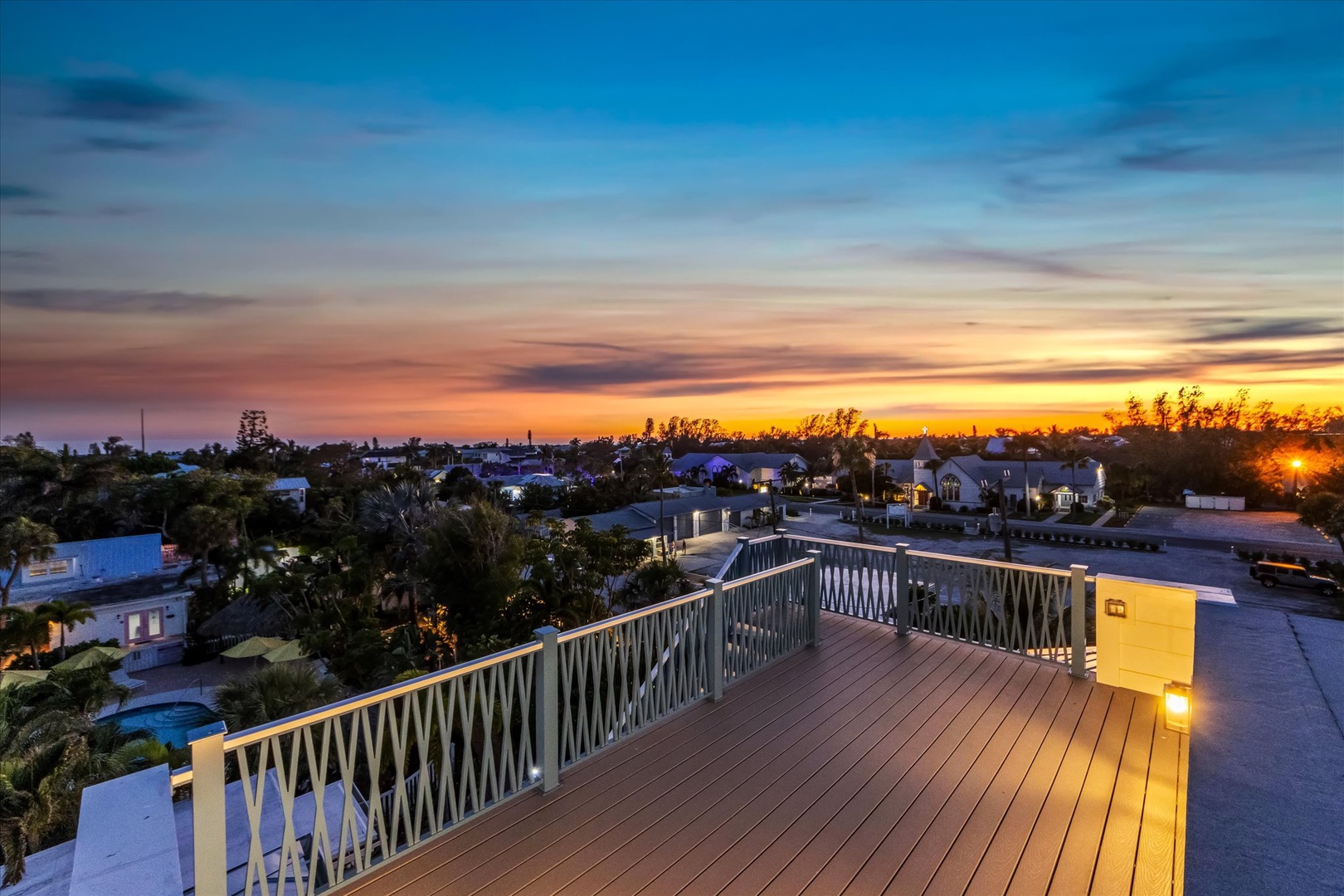 Sunset Views from the Rooftop Deck