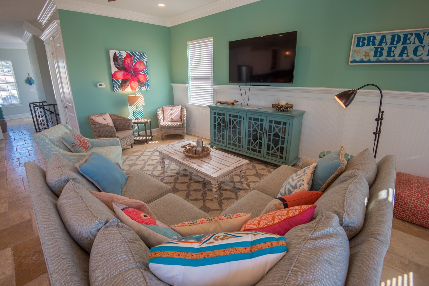 Living Area with Flat Screen TV