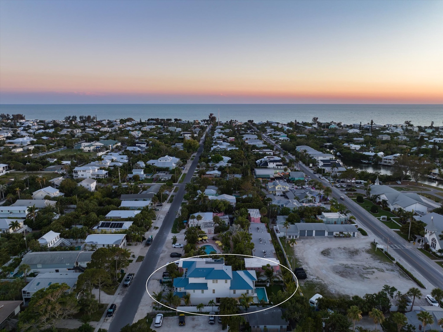 Aerial View, Anna Maria Beach House by Anna Maria Island Accommodations