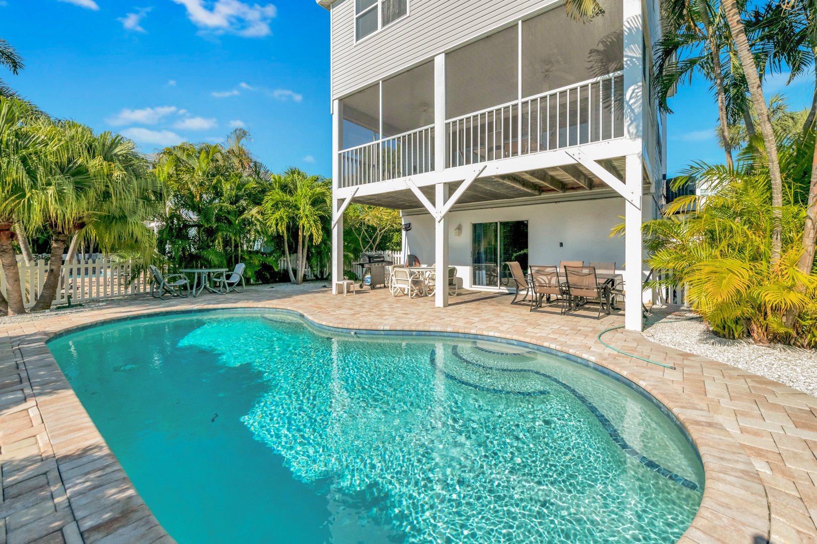 Private Pool with Covered Outdoor Seating