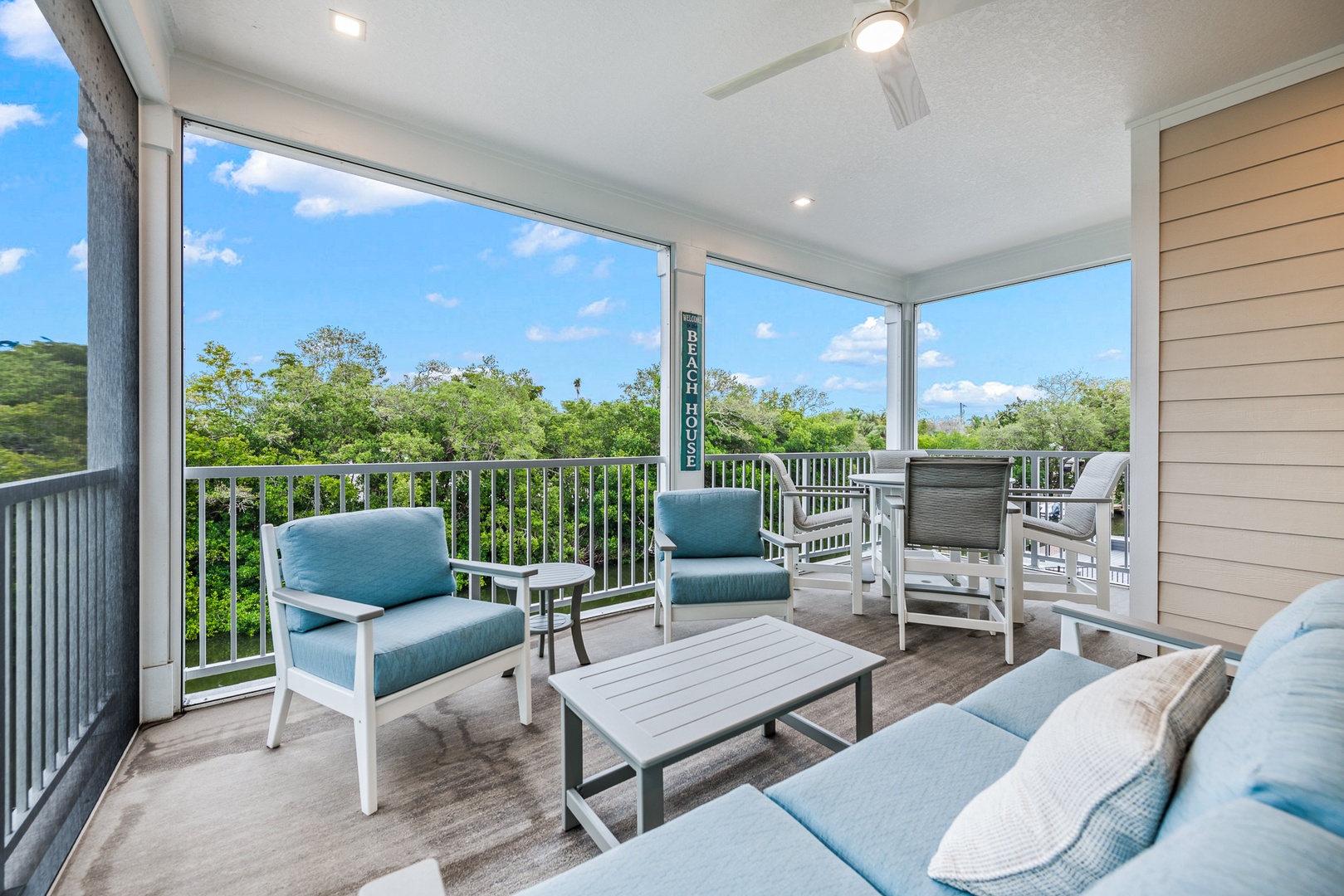 Covered Patio overlooking Canal