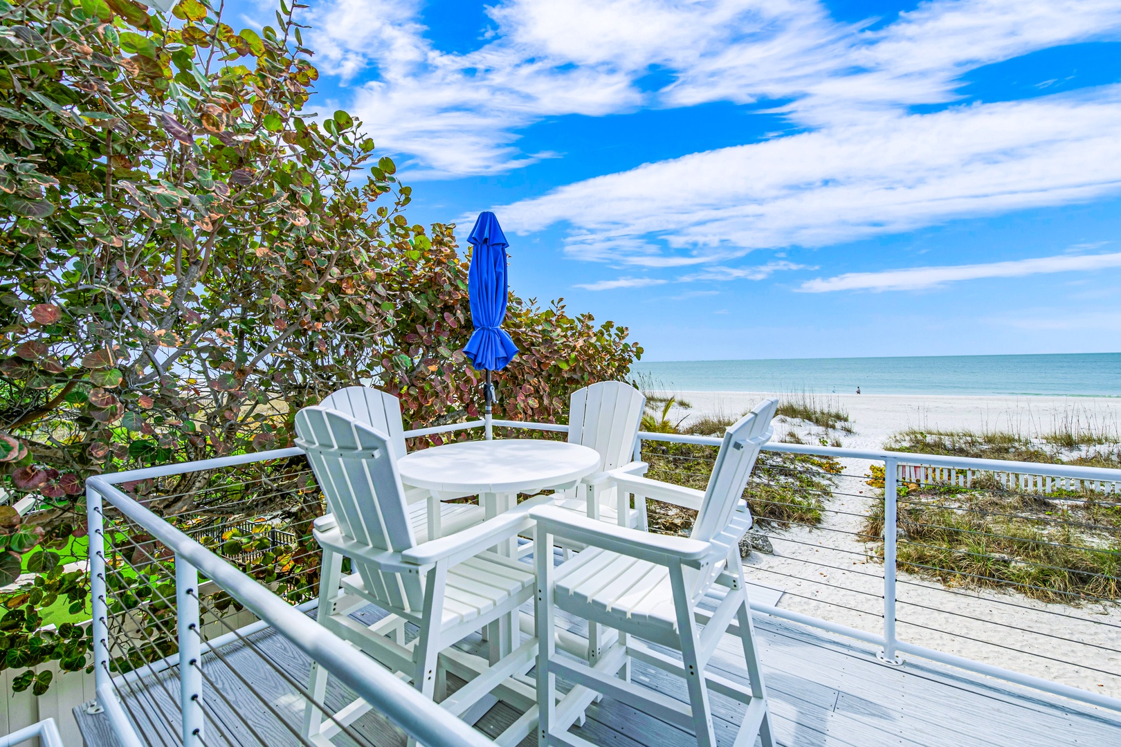 Side B - Beach Front Deck - Lounging and Dining Area