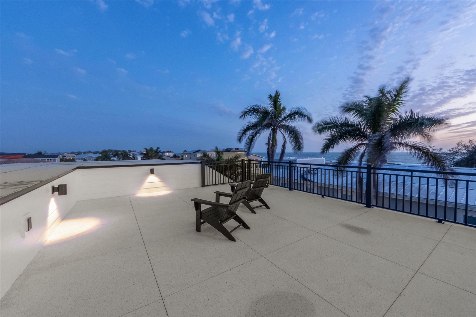 Rooftop Deck at twilight