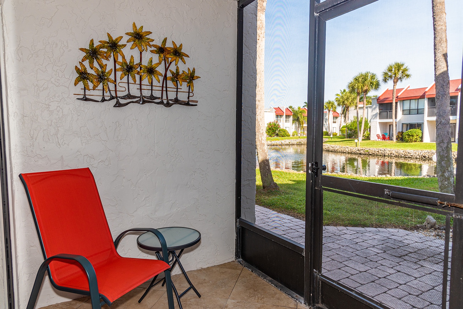 Private back patio with great views