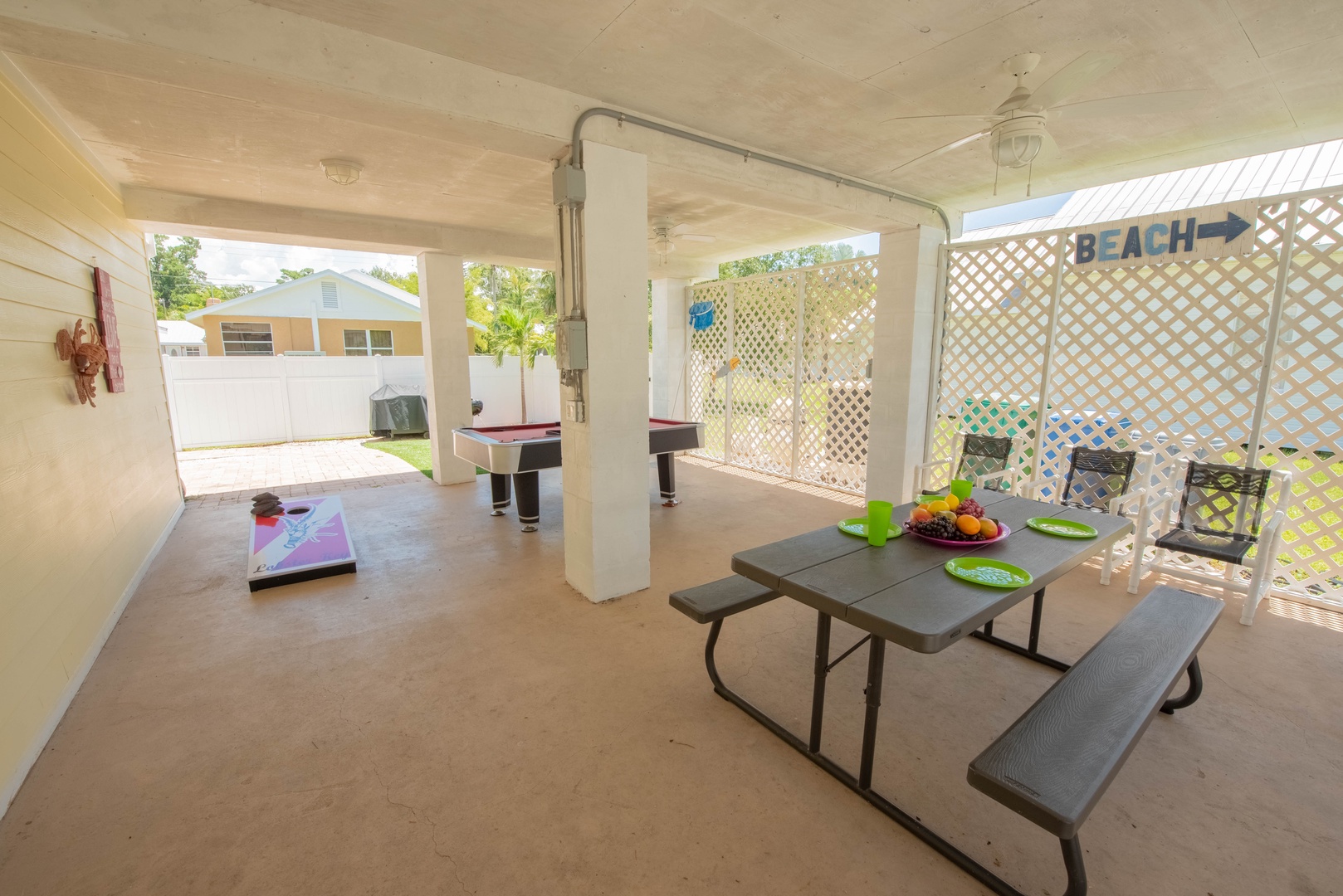 Covered Outdoor Area with Games