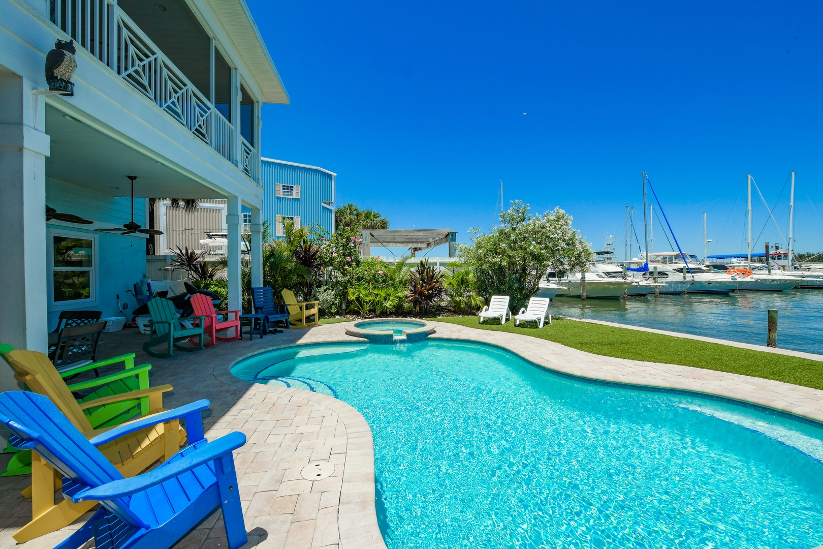 Pool with Water Views