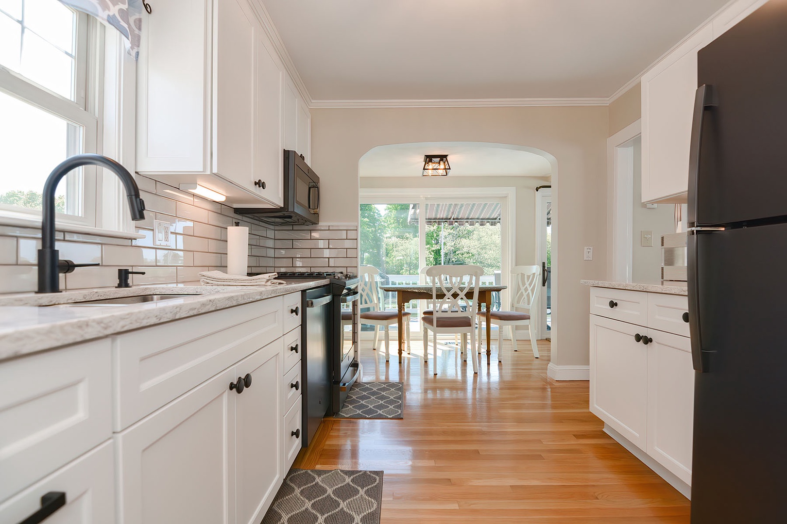 Spacious well-equipped kitchen.