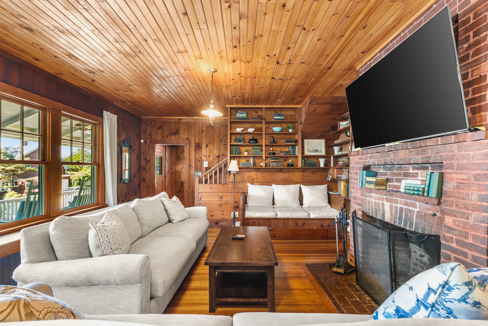 Spacious living room with comfortable seating