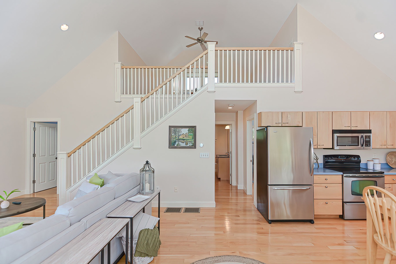 Walk in to a spacious living area.