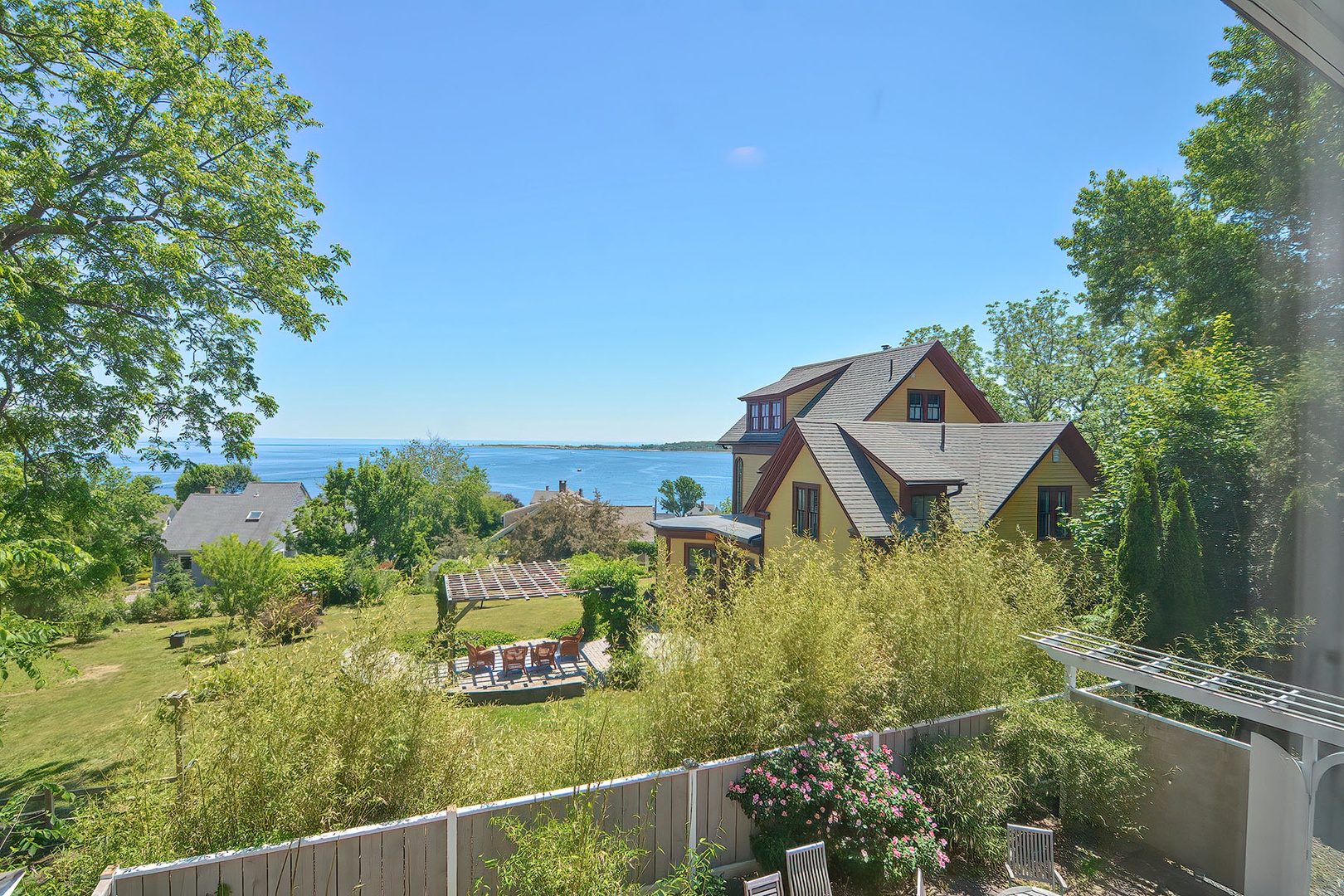 Ocean views from the upstairs bedrooms.