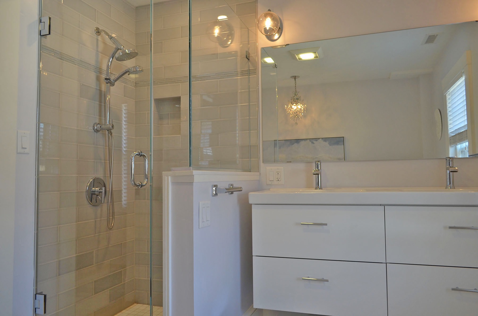 Full bath with walk-in shower.