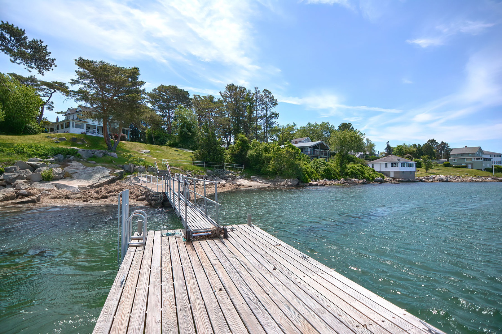 The dock at high tide.