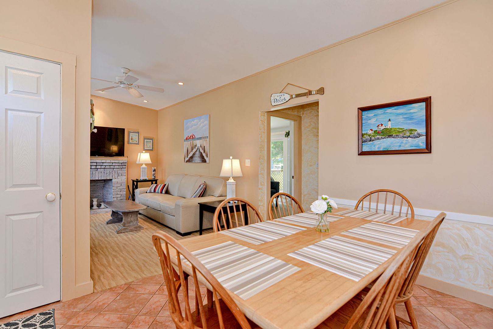 Dining area overlooking the living room.