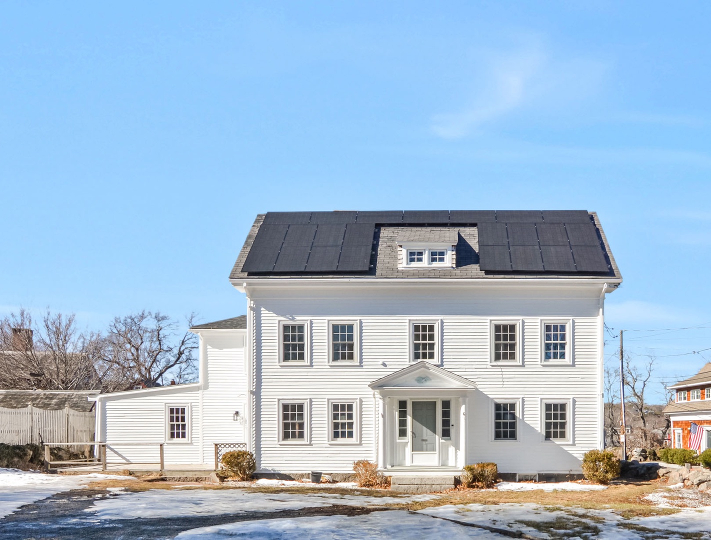 Front view of the house.