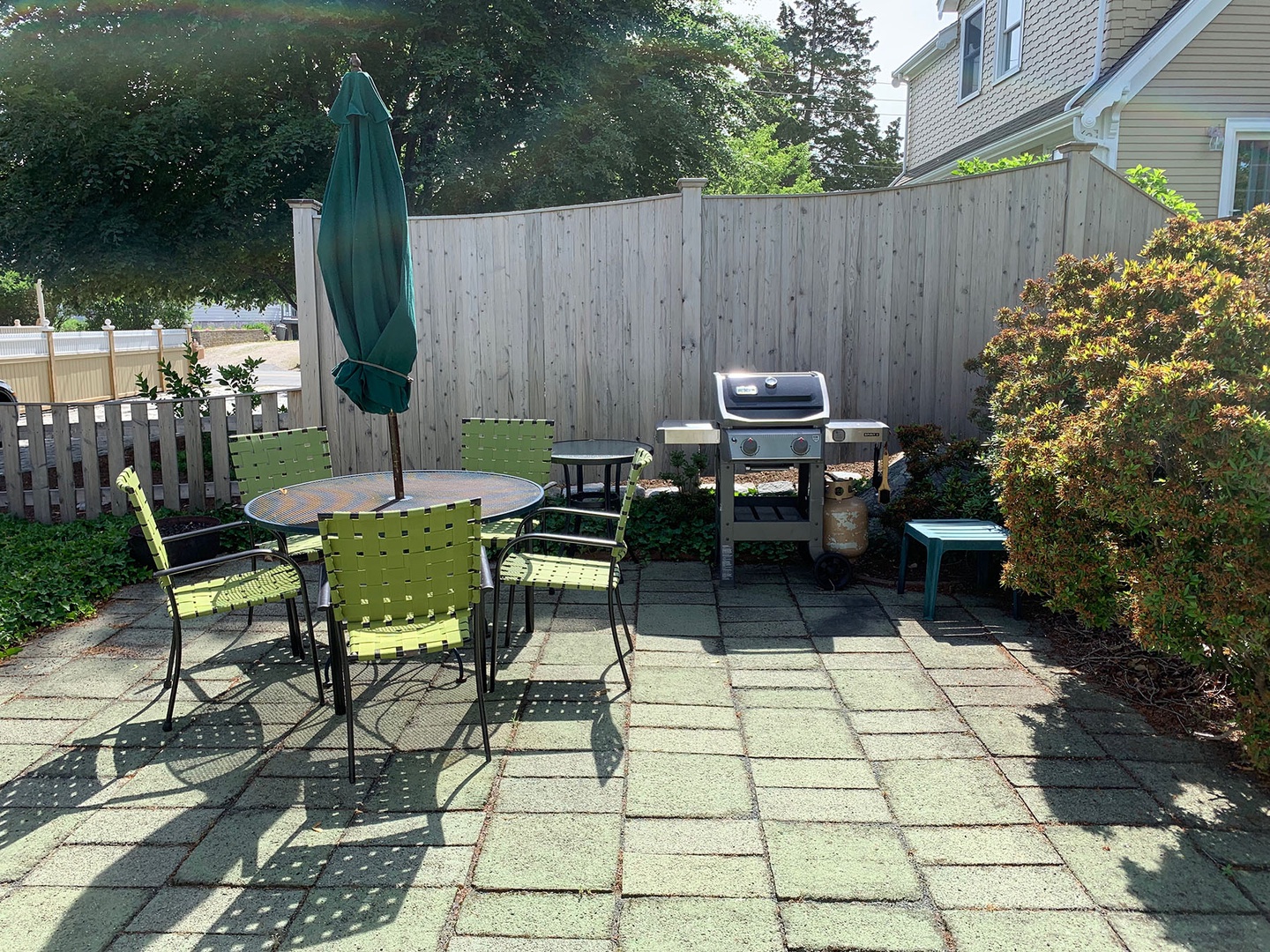 The patio grilling and dining area.