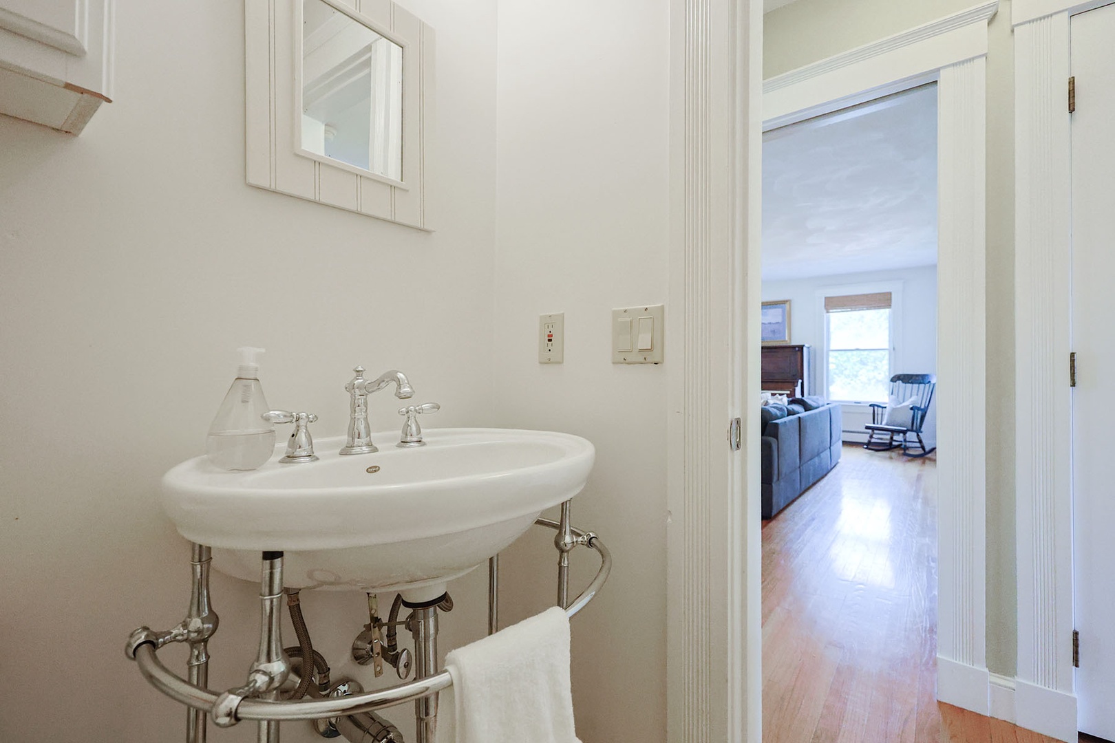 The half bath overlooking living room 1.