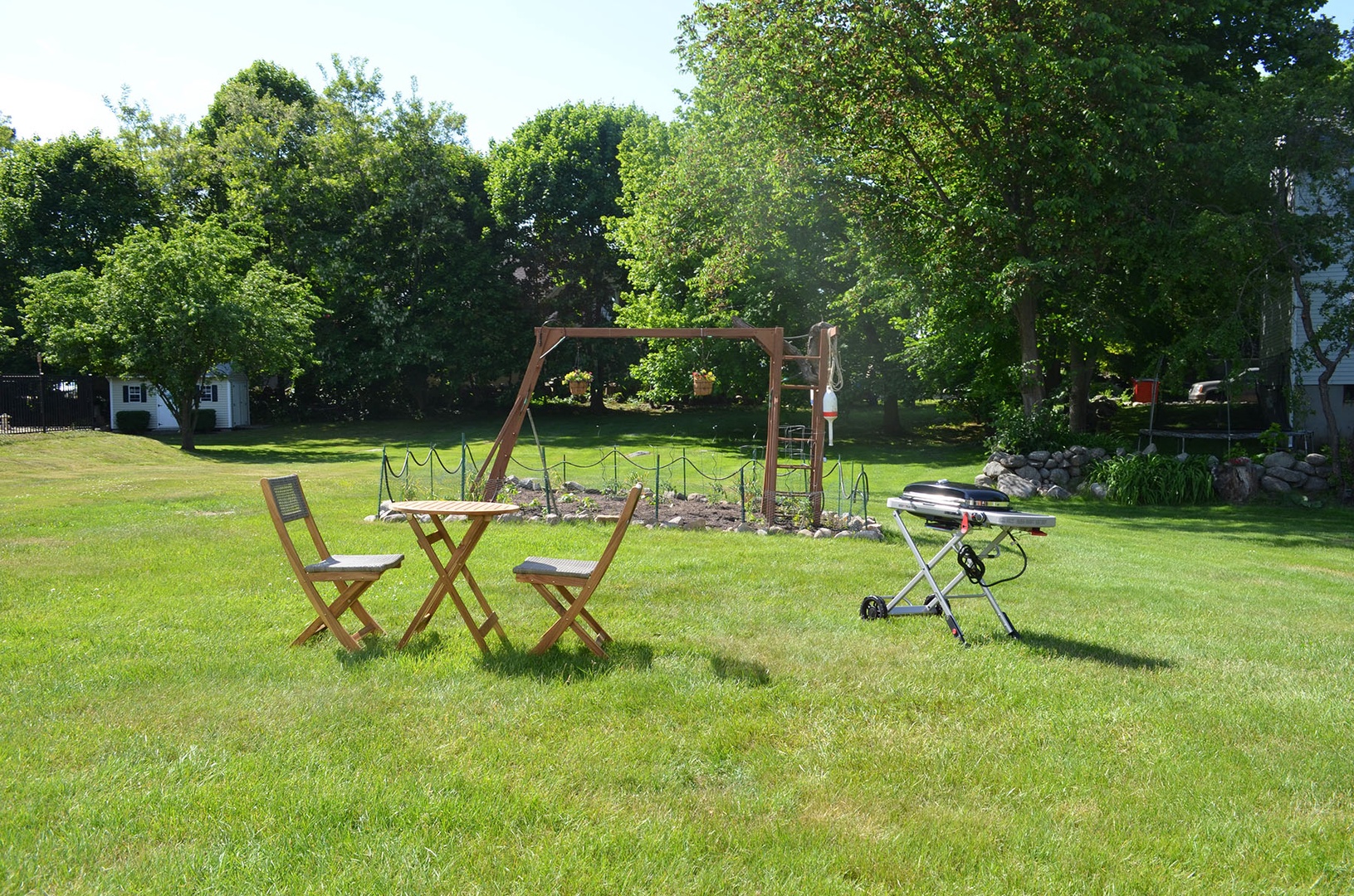 Grill and dine outside in the large yard.