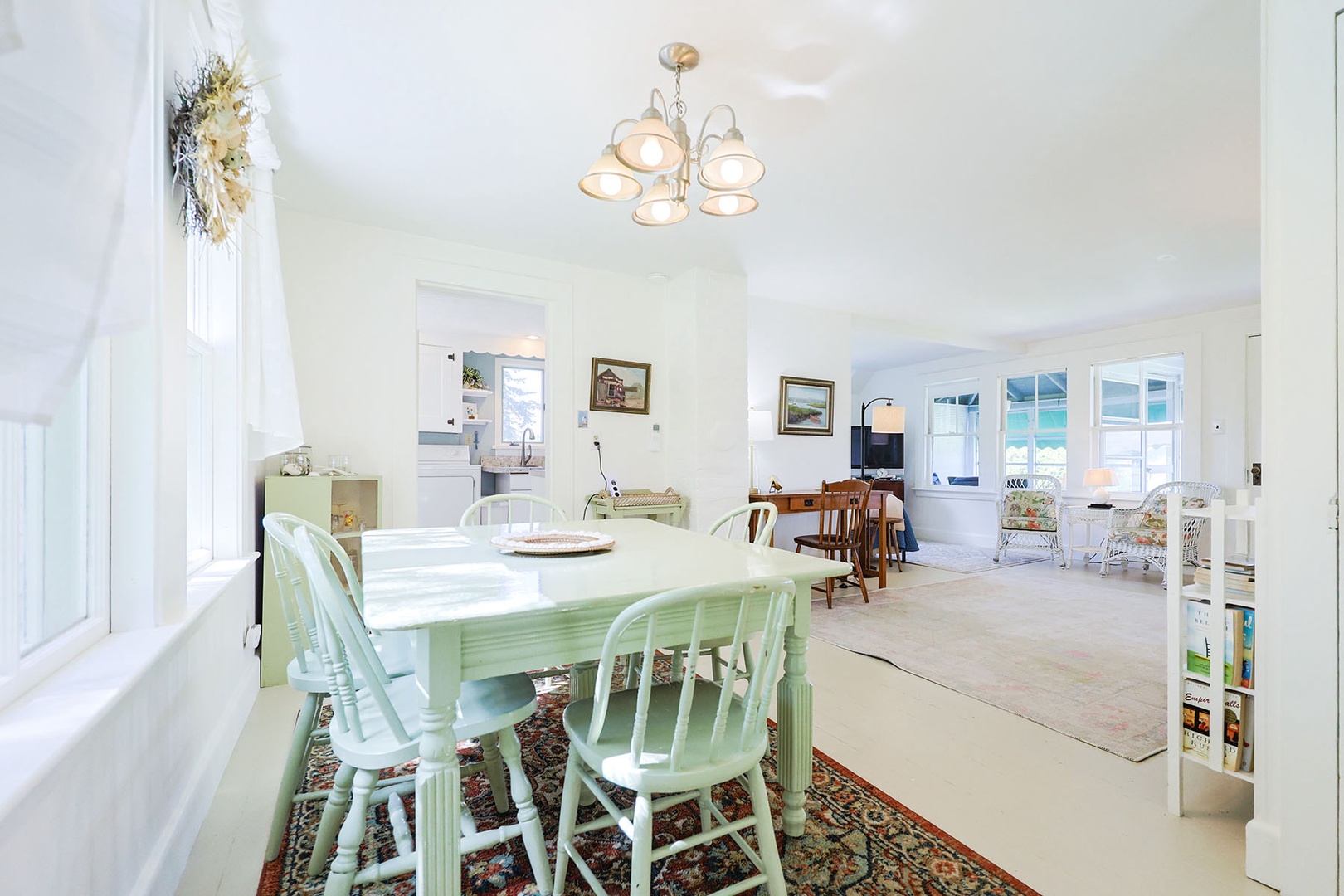 The dining area.