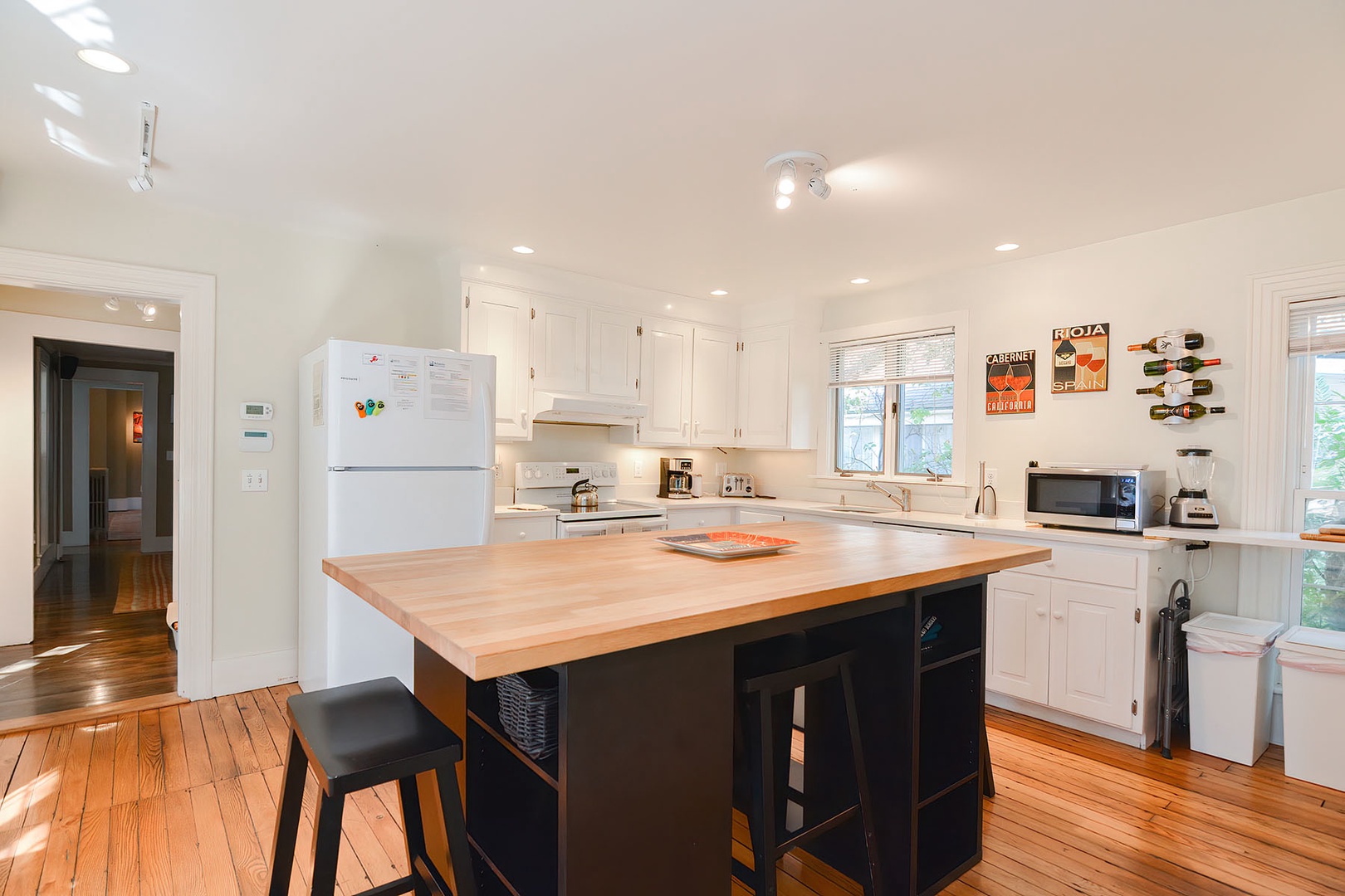 The spacious eat-in kitchen is perfect for cooking and gathering with loved ones.