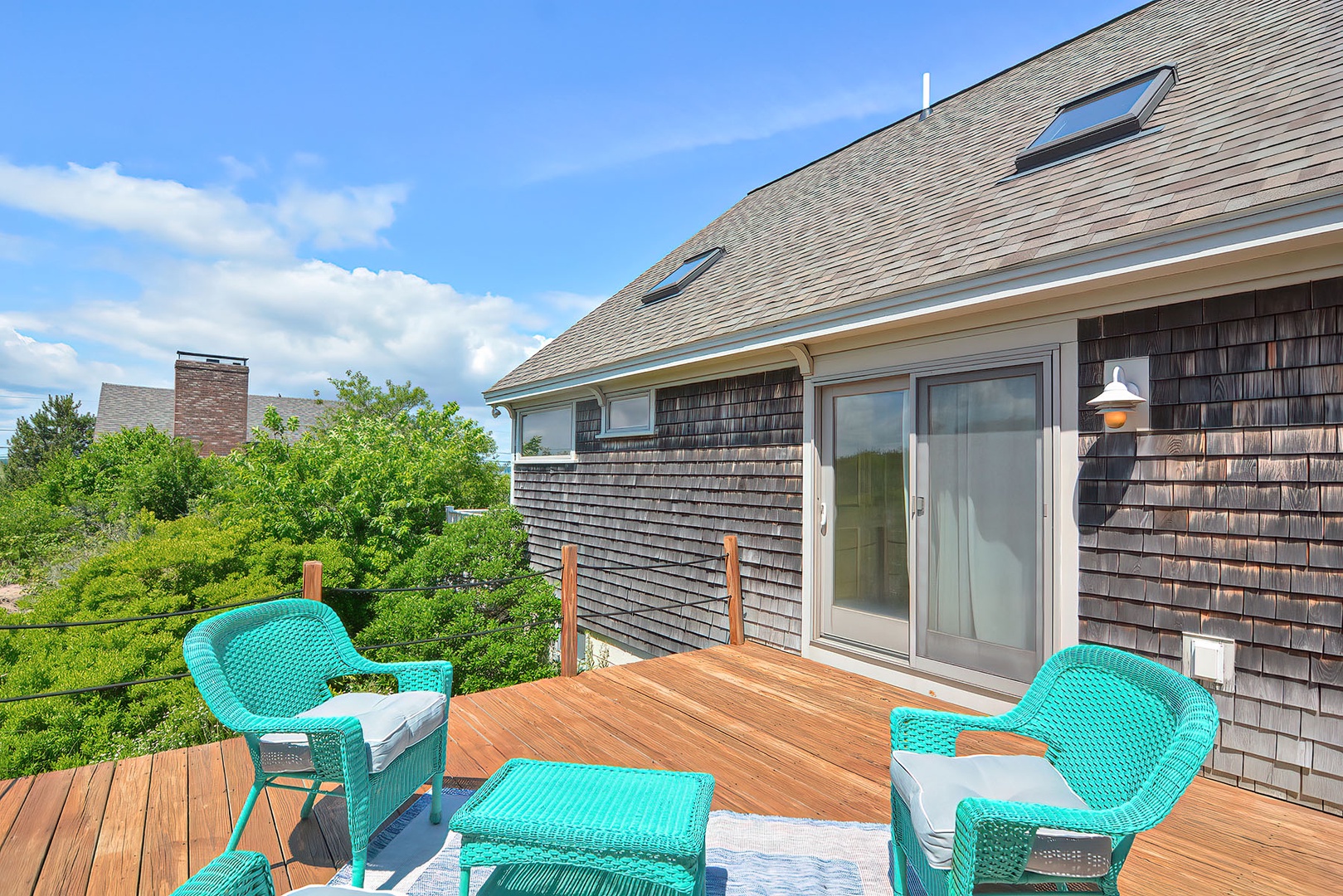 Enjoy the salty air and sunshine on the deck.