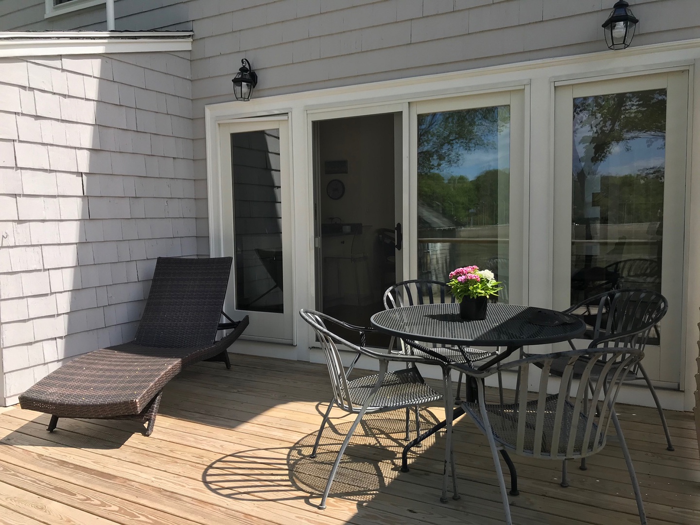 Relax and dine on the back deck.